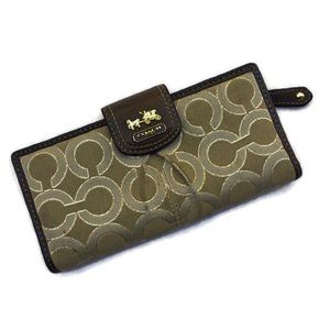 Vintage Coach Signature C Lurex Logo Wallet